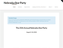 Tablet Screenshot of nebraskastarparty.org